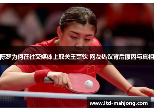 陈梦为何在社交媒体上取关王楚钦 网友热议背后原因与真相 陈梦为何在社交媒体上取关王楚钦 网友热议背后原因与真相